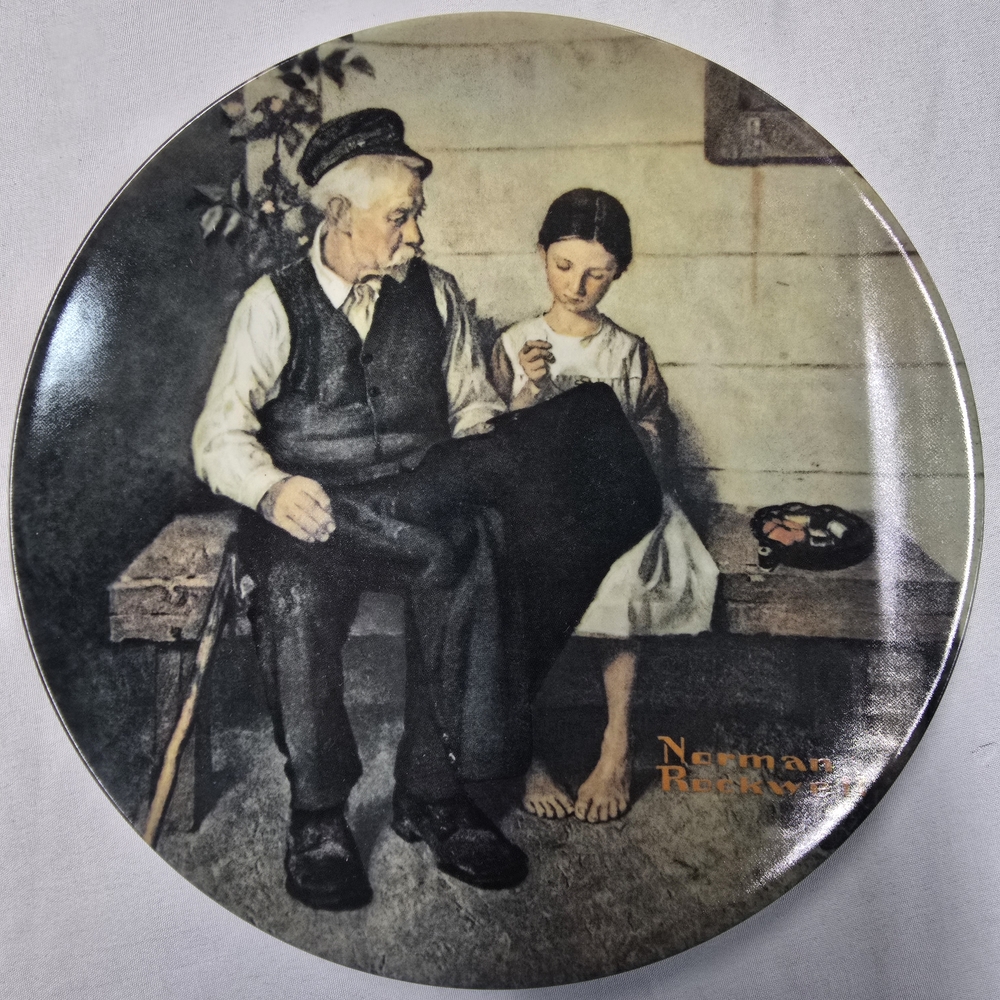 Knowles Decorative Plate with Vintage Scene